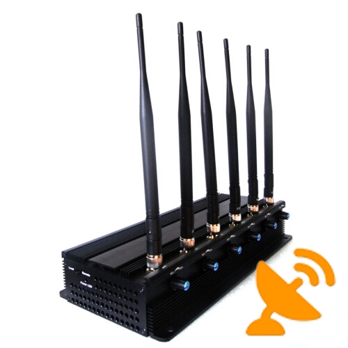 Adjustable High Power Mobile Phone + Wifi + UHF Jammer 50M - Click Image to Close