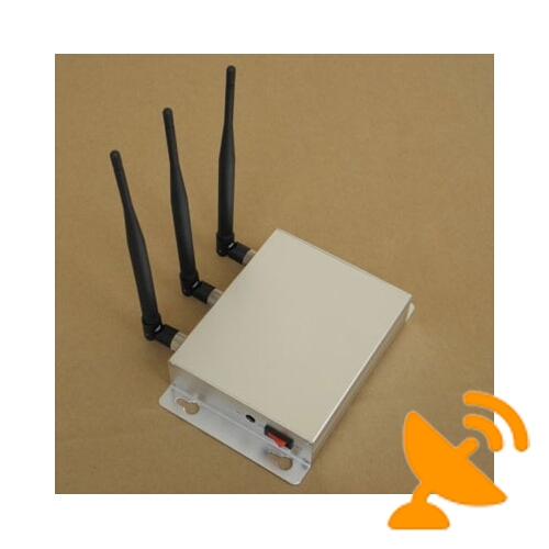 3 Antennas Wall Mounted Cell Phone Jammer 20M - Click Image to Close