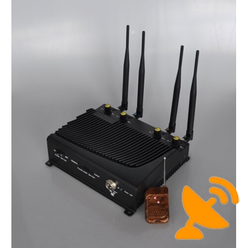 Adjustable Mobile Phone & GPS Jammer with Remote Control 40M - Click Image to Close