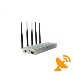 5 Antenna UHF Audio Jammer 450-470 MHz + Cell Phone Blocker 20M