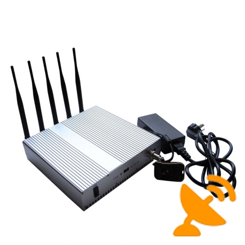 3G 4G LTE High Power Mobile Signal Blocker with Remote Control 40M - Click Image to Close