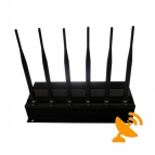 6 Antennas Wall Mounted 3G 4G Cellphone Jammer 40M