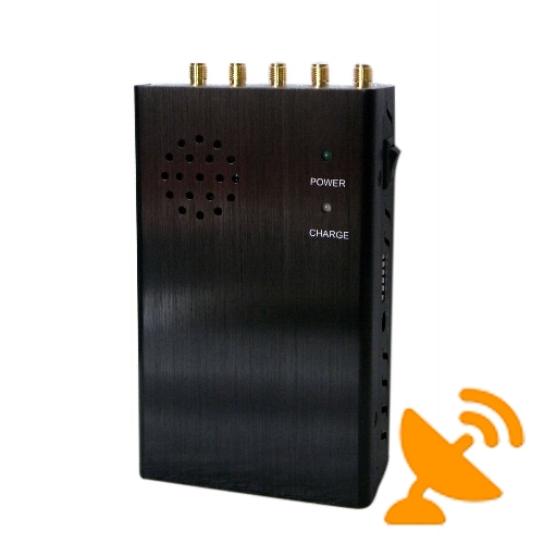 Handheld 3G Cell Phone Jammer + GPS Blocker + Wifi Jammer with Fan 20M - Click Image to Close