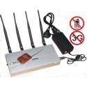 4 Antennas Mobile Phone Jammer with Remote Control 30M