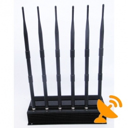 6 Antenna 2G 3G Cell Phone + Wifi + UHF VHF Signal Jammer 40M