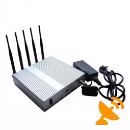 3G 4G LTE High Power Mobile Signal Blocker with Remote Control 40M