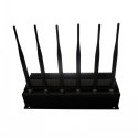 6 Antennas Wall Mounted 3G 4G Cellphone Jammer 40M