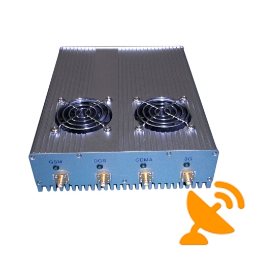 25W High Power 3G Mobile Phone Jammer with Cooling Fan 50M - Click Image to Close