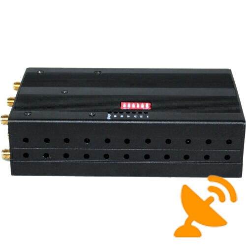 6 Antenna Handheld WIFI GPS 3G Cell Phone Multifunctional Signal Jammer 15M - Click Image to Close