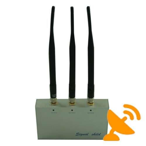 3 Antennas GSM CDMA 3G DCS PHS Cell Phone Jammer with Remote Control 20M - Click Image to Close