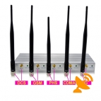 3G GSM CDMA DCS PHS Cellphone Jammer with Remote Control 30M