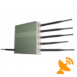 15W 6 Antennas Cell Phone GPS Wifi Jammer 40M