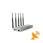 5 Antenna UHF Audio Jammer 450-470 MHz + Cell Phone Blocker 20M