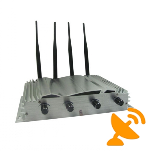 4 Antennas Wall Mounted Cell Phone Jammer 30M - Click Image to Close