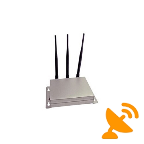 3 Antennas Wall Mounted Cell Phone Jammer 20M - Click Image to Close