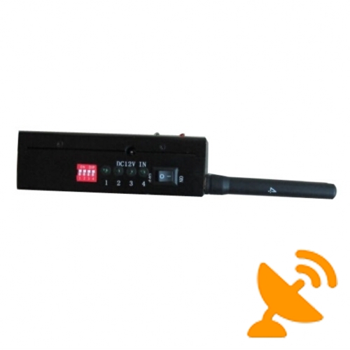 4 Antenna Handheld Cell Phone & Wifi 2.4G Jammer with Cooling Fan 15M - Click Image to Close