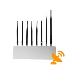 8 Antenna High Power Jammer Cell Phone + Wifi + GPS + VHF UHF Walkie Talkie Jammer 40M