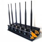 6 Antenna Adjustable High Power Desktop GSM Cell Phone + WIFI + RF Jammer 50M