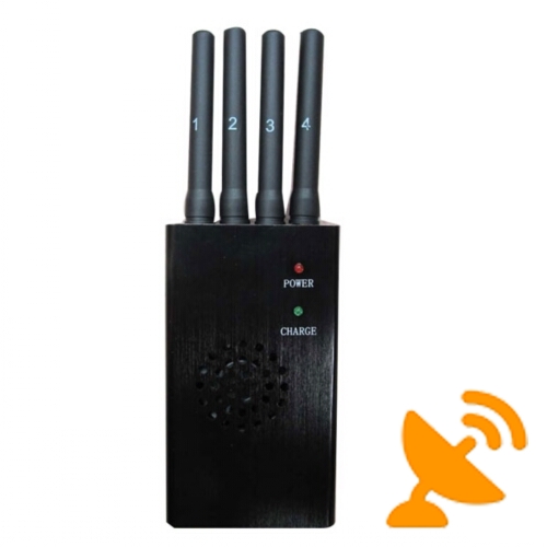 4 Antenna Handheld 3G CellPhone & Wifi 2.4G Jammer With Cooling Fan 15M - Click Image to Close