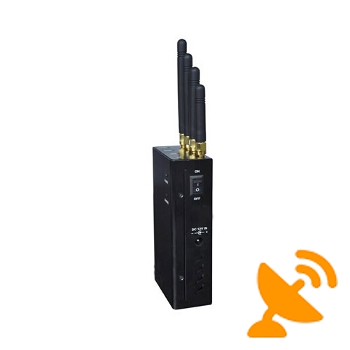 4 Antenna Portable Cell Phone Jammer GPS Blocker 20M - Click Image to Close