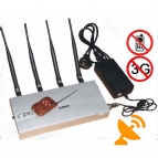 4 Antennas Mobile Phone Jammer with Remote Control 30M