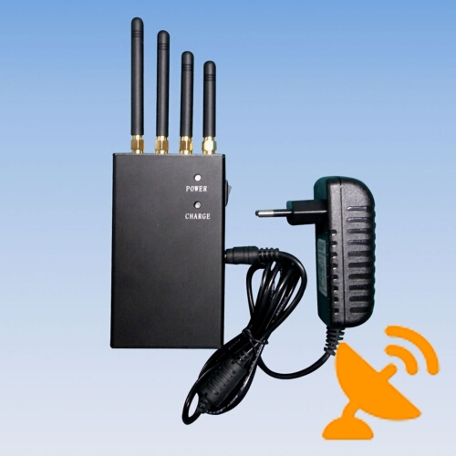 4 Antenna Portable Cell Phone & GPS Jammer Blocker 20M - Click Image to Close