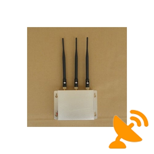 3 Antennas Wall Mounted Cell Phone Jammer 20M - Click Image to Close