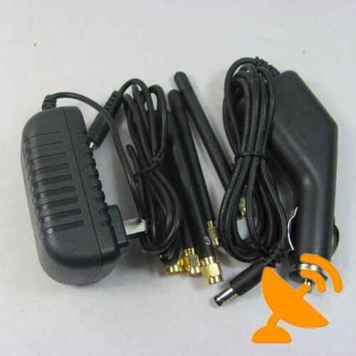 5 Antenna Portable Cell Phone + Wifi + GPS L1 Signal Jammer 15M - Click Image to Close