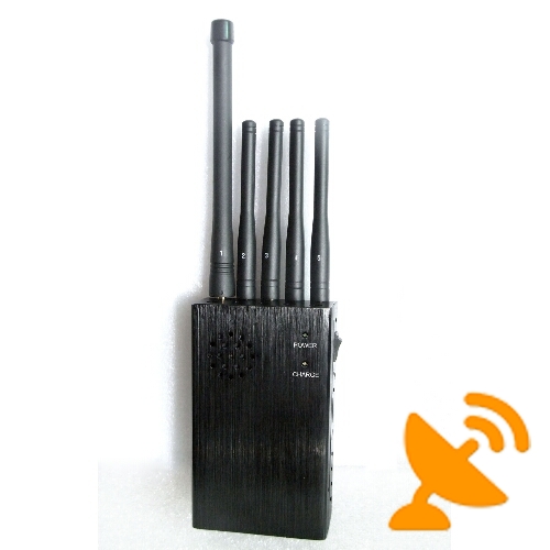 Handheld 3G Cell Phone Jammer + GPS Blocker + Wifi Jammer with Fan 20M - Click Image to Close