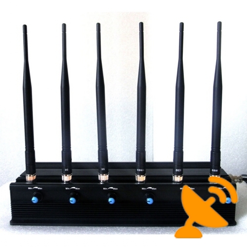 Adjustable High Power Mobile Phone + Wifi + UHF Jammer 50M - Click Image to Close
