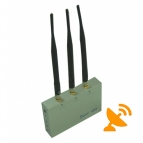 3 Antennas GSM CDMA 3G DCS PHS Cell Phone Jammer with Remote Control 20M