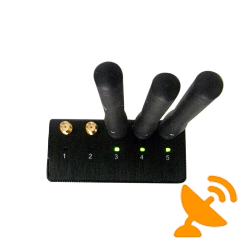 Handheld 3G Cell Phone Jammer + GPS Blocker + Wifi Jammer with Fan 20M - Click Image to Close