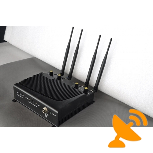 Adjustable Mobile Phone Jammer GPS Jammer with Remote Control 40M - Click Image to Close