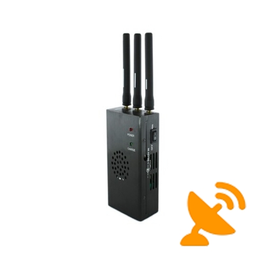 3 Antenna Portable Cell Phone Jammer + Wireless Video Wifi Jammer Blocker with Cooling Fan 15M - Click Image to Close