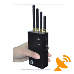 4 Antenna Handheld 3G Cell Phone & Wifi Jammer Blocker 20M