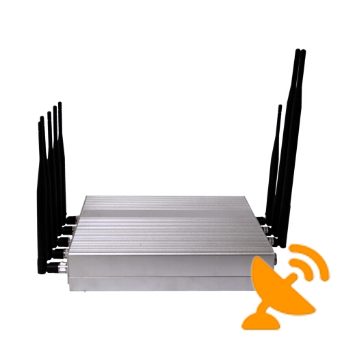 High Power 8 Antenna CellPhone & GPS & Wifi & VHF UHF Jammer 50M - Click Image to Close