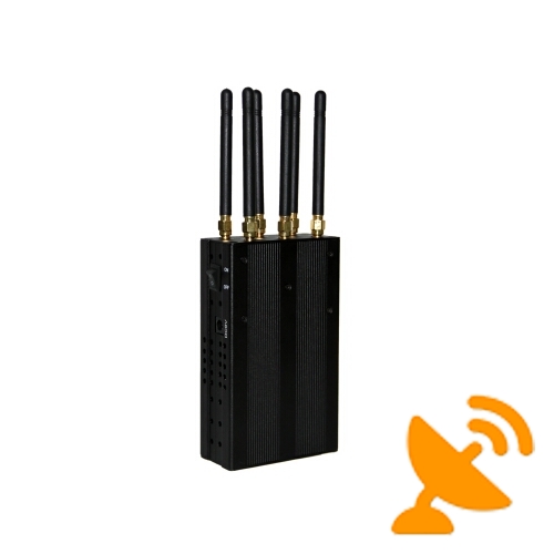 Handheld 4G Cell Phone & GPS Multifunctional Jammer 6 Antenna 15M - Click Image to Close