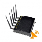 5 Antenna Adjustable Cell Phone & Wifi & GPS Jammer Wall Mounted 40M