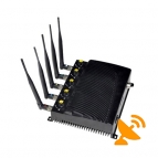 5 Antenna Wall Mounted Adjustable Cell Phone + Wifi + GPS Jammer 40M