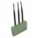 3 Antennas GSM CDMA 3G DCS PHS Cell Phone Jammer with Remote Control 20M