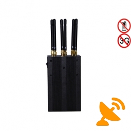 6 Antenna Handheld WIFI GPS 3G Cell Phone Multifunctional Signal Jammer 15M