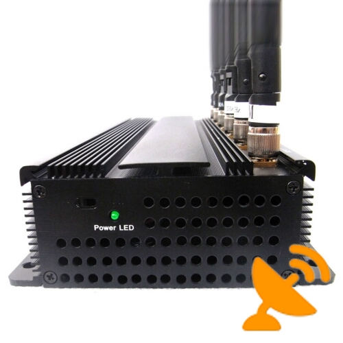 High Power Mobile Phone + Lojack + RF 315MHZ 433MHZ Jammer 40M - Click Image to Close