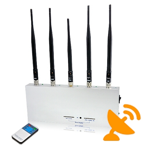 3G GSM CDMA DCS PHS Cellphone Jammer with Remote Control 30M - Click Image to Close