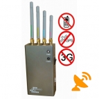 5 Band Portable GPS L1 & GSM,CDMA,DCS,PHS,3G Cell Phone Jammer 10M