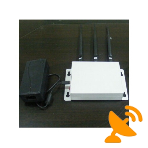 3 Antennas Wall Mounted Cell Phone Jammer 20M - Click Image to Close