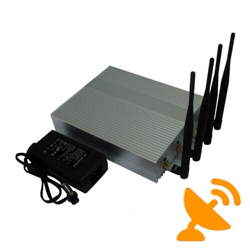 4 Antennas Remote Control Mobile Phone Jammer 40M - Click Image to Close