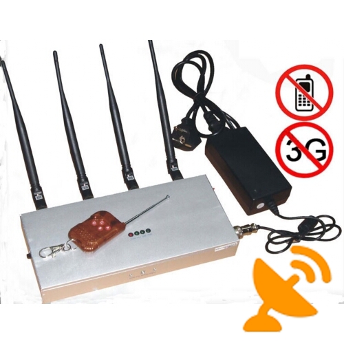 4 Antennas Mobile Phone Jammer with Remote Control 30M - Click Image to Close