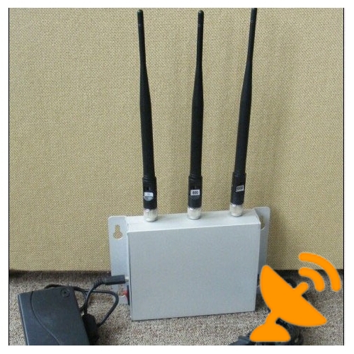 3 Antennas Wall Mounted Cell Phone Jammer 20M - Click Image to Close