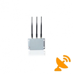 3 Antennas Wall Mounted Cell Phone Jammer 20M