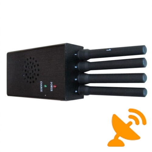 4 Antenna Handheld 3G CellPhone & Wifi 2.4G Jammer With Cooling Fan 15M - Click Image to Close